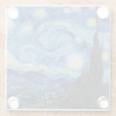 GLASS UNTERSETZER: VAN GOGH : STARRY NIGHT GLASUNTERSETZER (Rückseite)