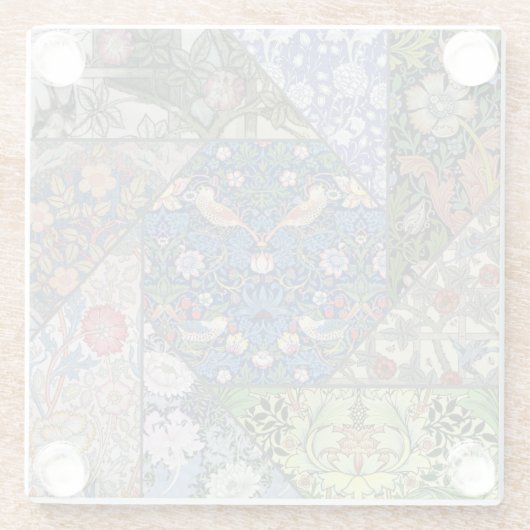 Glass UNTERSETZER - William Morris Image Collage (Rückseite)