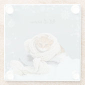 Glass Untersetzer Winter Cut lassen es schnee (Rückseite)