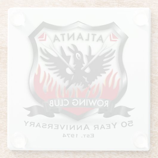 Glass-Untersetzer zum 50. Jahrestag Glasuntersetzer (Rückseite)