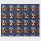 Glass Vintage Weihnachtskrippe Szene Geschenkpapier (Flach)