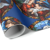 Glass Vintage Weihnachtskrippe Szene Geschenkpapier (Rolleneckpunkt)