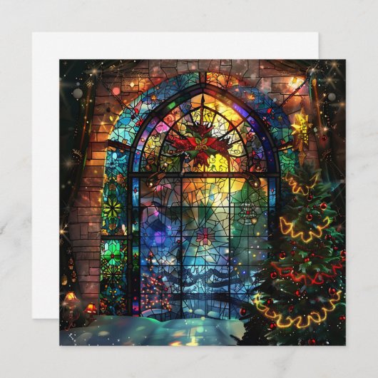 Glass Weihnachtskarte (Vorne/Hinten)