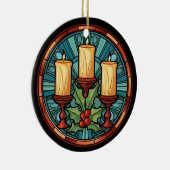 Glass Weihnachtskerzen Keramik Ornament (Rechts)