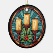 Glass Weihnachtskerzen Keramik Ornament (Links)