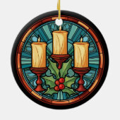 Glass Weihnachtskerzen Keramik Ornament (Hinten)