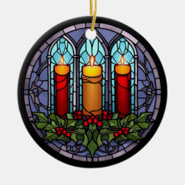 Glass Weihnachtskerzen Keramik Ornament