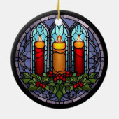 Glass Weihnachtskerzen Keramik Ornament (Hinten)