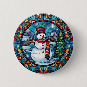 Glass Weihnachtsknopf Button