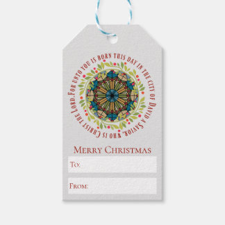 Glass Weihnachtskranz Luke 2:11 Verse Geschenkanhänger