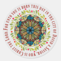 Glass Weihnachtskranz Luke 2:11 Verse