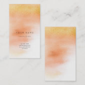 Glass White Peach Gold Peach Ombre Stylist Vip Visitenkarte (Vorne/Hinten)