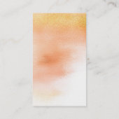 Glass White Peach Gold Peach Ombre Stylist Vip Visitenkarte (Rückseite)