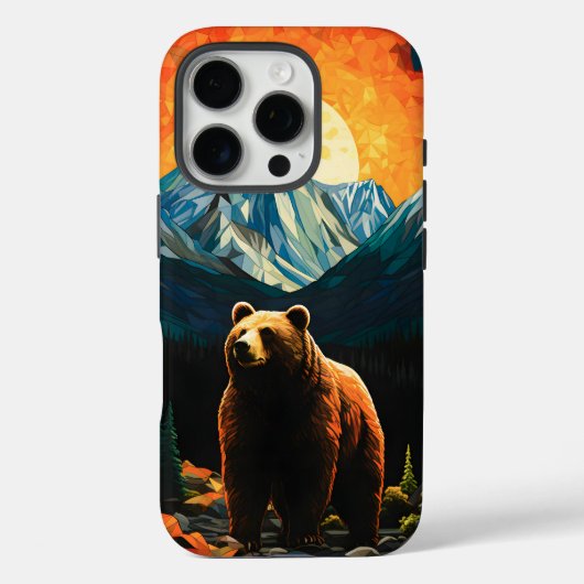 Glass Wildlife Mountain Sunset Bear Case-Mate iPhone Hülle (Rückseite)