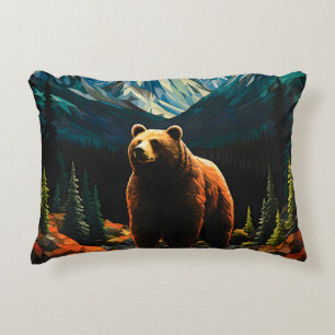 Glass Wildlife Mountain Sunset Bear Dekokissen