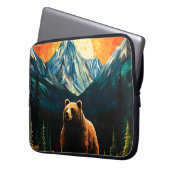 Glass Wildlife Mountain Sunset Bear Laptopschutzhülle (Vorderseite Links)