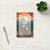Glass Wildlife Mountain Sunset Bear Post-it Klebezettel (Büro)