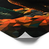 Glass Wildlife Mountain Sunset Bear Poster (Ecke)