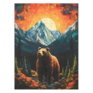 Glass Wildlife Mountain Sunset Bear Tischdecke
