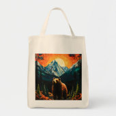Glass Wildlife Mountain Sunset Bear Tragetasche (Vorne)