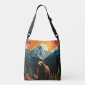 Glass Wildlife Mountain Sunset Bear Tragetaschen Mit Langen Trägern (Rückseite)
