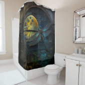 Glass Window Crescent Moon Duschvorhang (Beispiel)