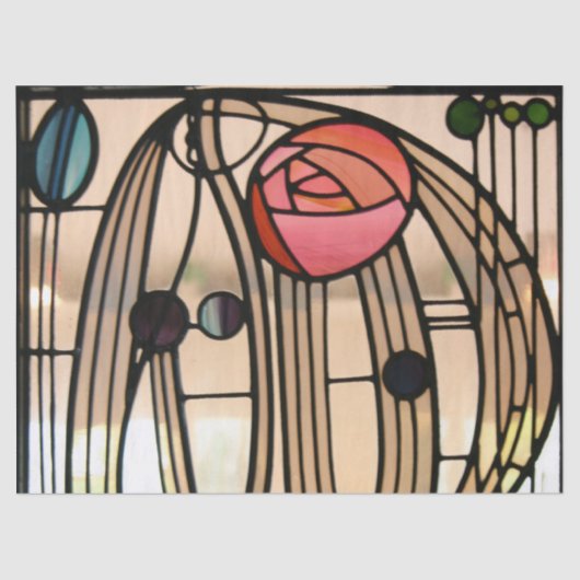 Glass Window, Hill House von Mackintosh Seidenpapier (Vorderseite)