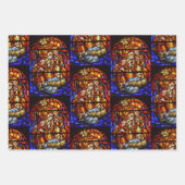 Glass Window Nativity Baby Jesus Weihnachten Geschenkpapier Set (Vorderseite 2)