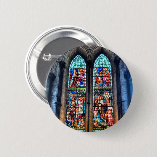 Glass Windows, Salisbury Cathedral, Vereinigtes Kö Button (Vorne & Hinten)