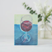 Glass Wine Art Chic Gruß Postkarte (Stehend Vorderseite)