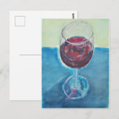 Glass Wine Art Chic Gruß Postkarte (Vorne/Hinten)