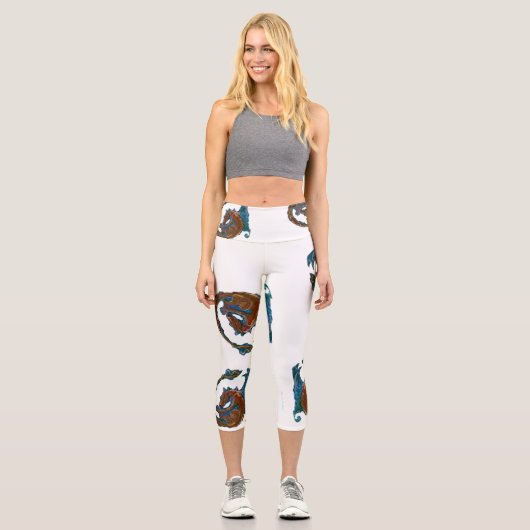 Glass Wing Dragon Maureen Girard Capri Leggings (Vorderseite)