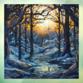 Glass Winter Woods Fensteraufkleber (Blatt 3)