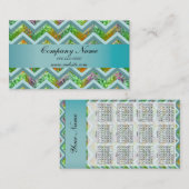 Glass Zigzag Pocket 2019 Kalender Visitenkarte (Vorne/Hinten)