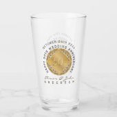 Glass zum 50. Hochzeitstag Glas (Rückseite)