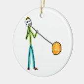 Glassblowing-Strichmännchen Keramik Ornament (Links)