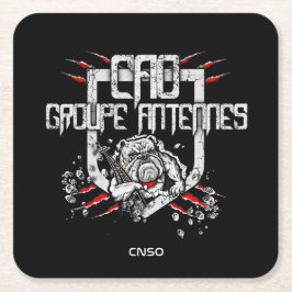 GLASSCHEIBE MIT ANTENNEN RECHTECKIGER PAPPUNTERSETZER