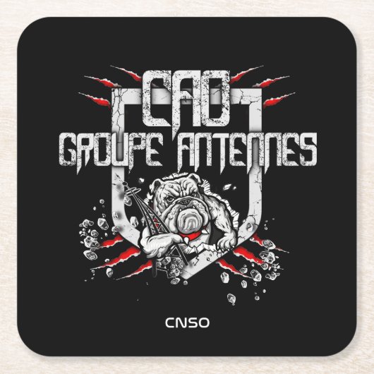 GLASSCHEIBE MIT ANTENNEN RECHTECKIGER PAPPUNTERSETZER (Vorderseite)