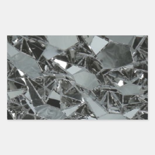 Glasscherben Rechteckiger Aufkleber (Vorderseite)