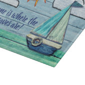 Glasscherbrett Driftwood Beach Design Schneidebrett (Ecke)