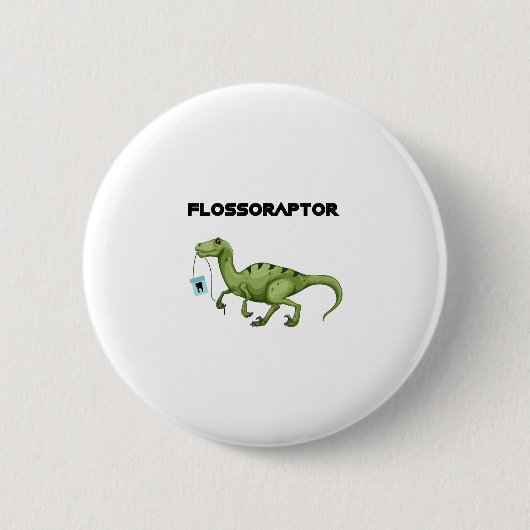 Glasschlacke Flossoraptor Button (Vorderseite)