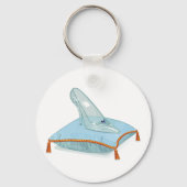 Glasschleifer auf einem Kissen Schlüsselanhänger (Rückseite)