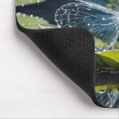 Glasschmetterling auf Lily Pad Leaf Mousepad (Ecke)