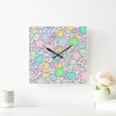 Glasschmuck Quadratische Wanduhr (Zuhause)