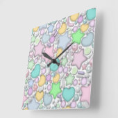 Glasschmuck Quadratische Wanduhr (Winkel)