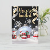 Glasschmuck/Schneegolz/Einladung Einladung (Stehend Vorderseite)
