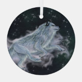 Glasschmuck - Spirit Wolf Ornament Aus Glas (Rückseite)