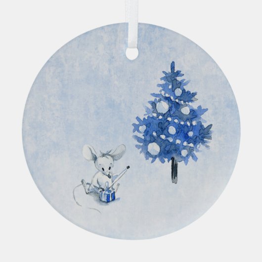 Glasschmuck - Weihnachtsmäuse Ornament Aus Glas (Rückseite)