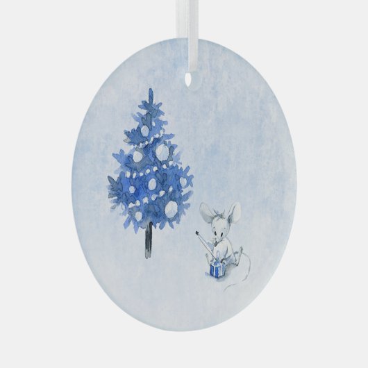 Glasschmuck - Weihnachtsmäuse Ornament Aus Glas (Vorderseite Rechts)