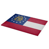 Glasschneidbrett mit Flag Georgia, USA Schneidebrett (Ecke)